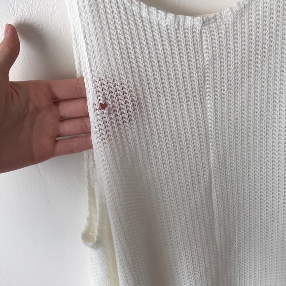 BUNDLE ONLY💖DEFECT‼️‼️Ivory Knit Tank Top - Picture 6 of 6